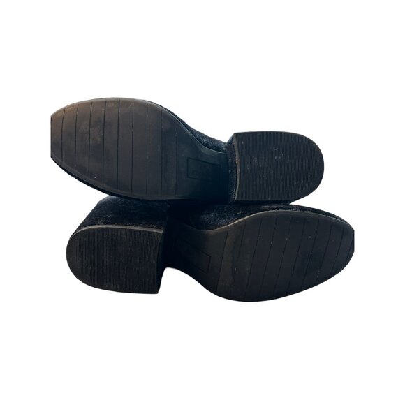 Kenneth Cole Renna Black Velvet Ankle Booties Boots Embroidered Size 7 - Picture 6 of 6